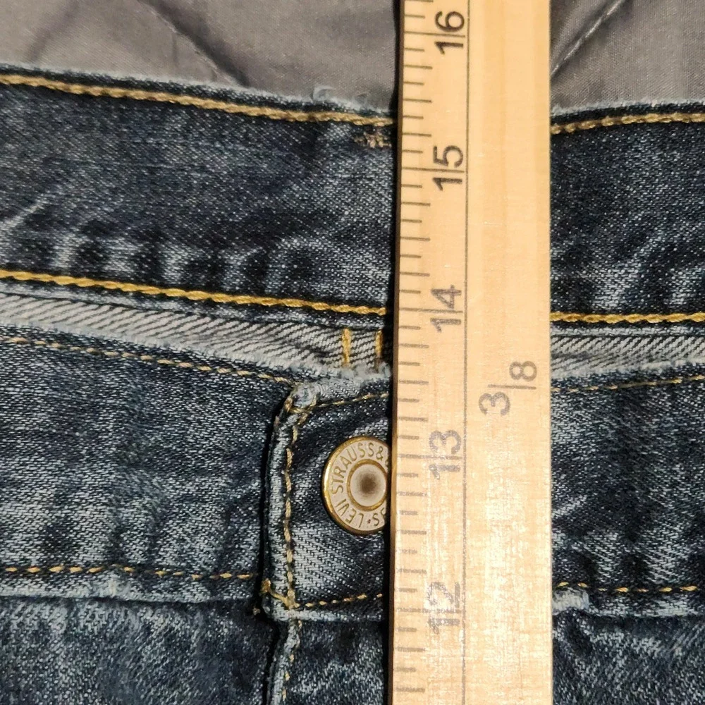 Levi's 559 Men's Jeans 46x30 Actual 44x27 Relaxed Straight Blue Denim Raw Hem